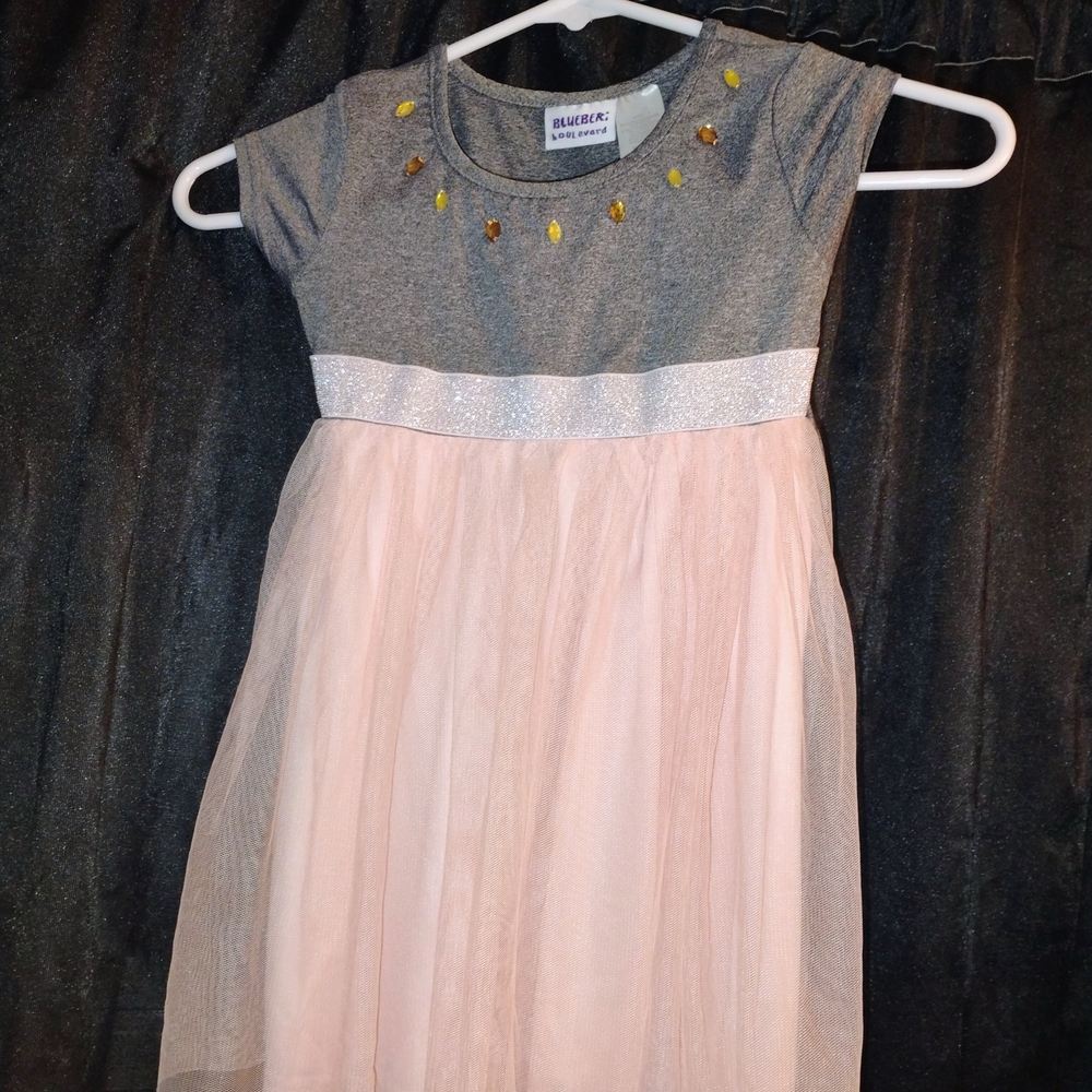 Kids Gray and Pink Dress